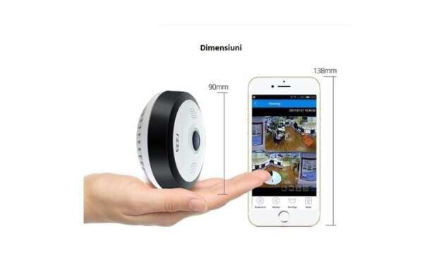 Camera IP Wireless filmare 360°